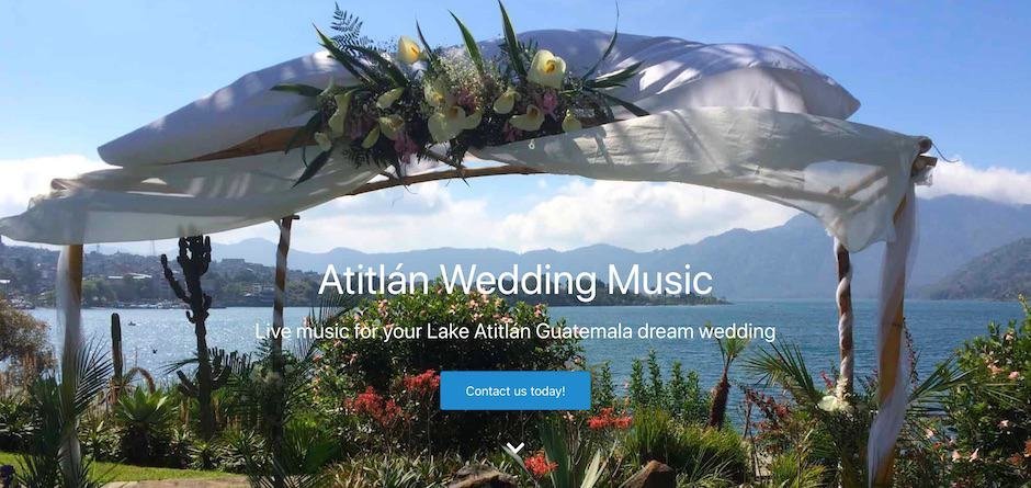 Screenshot of the Atitlan Wedding Music website